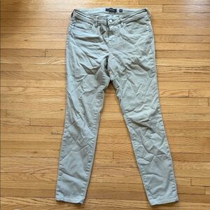 Mason’s Italian Luxury Chino Pants Stone Khaki Slim Straight Stretch Sz 27